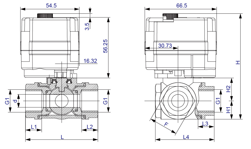 KLDVálvula motorizada modulante de 3 vías 20T-2024-04